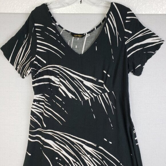 JAMS WORLD 'Bay Breeze' Maxi Dress Rayon Tropical Print Hawaiian size M V-neck - Picture 2 of 9